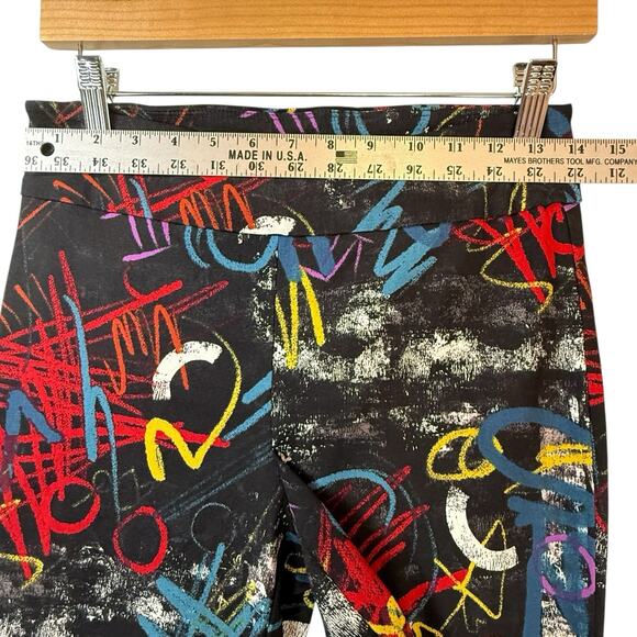 Joseph Ribkoff SIZE 8 Womens PullOn Pants 213696 Black-Multi Abstract Cropped - Picture 6 of 12